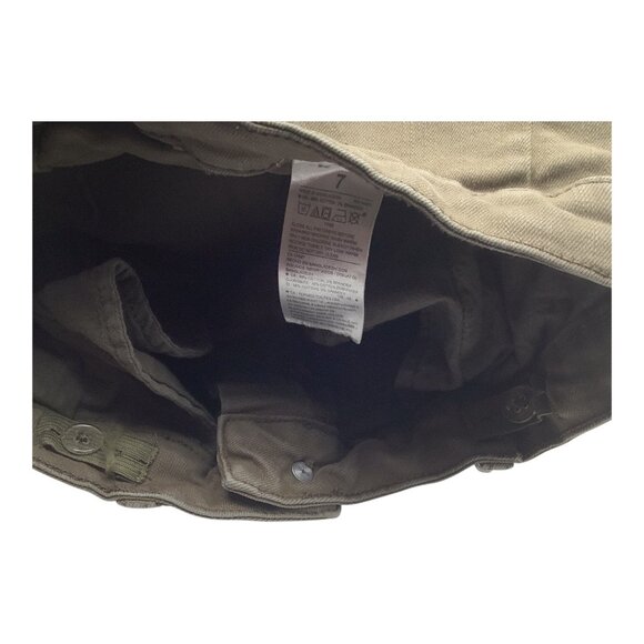 Old Navy Girls Utility Cargo Skirt Size 7 Olive Green Cotton Adjustable Waist - Picture 6 of 12